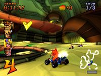 une photo d'Ã©cran de Crash Team Racing sur Sony Playstation